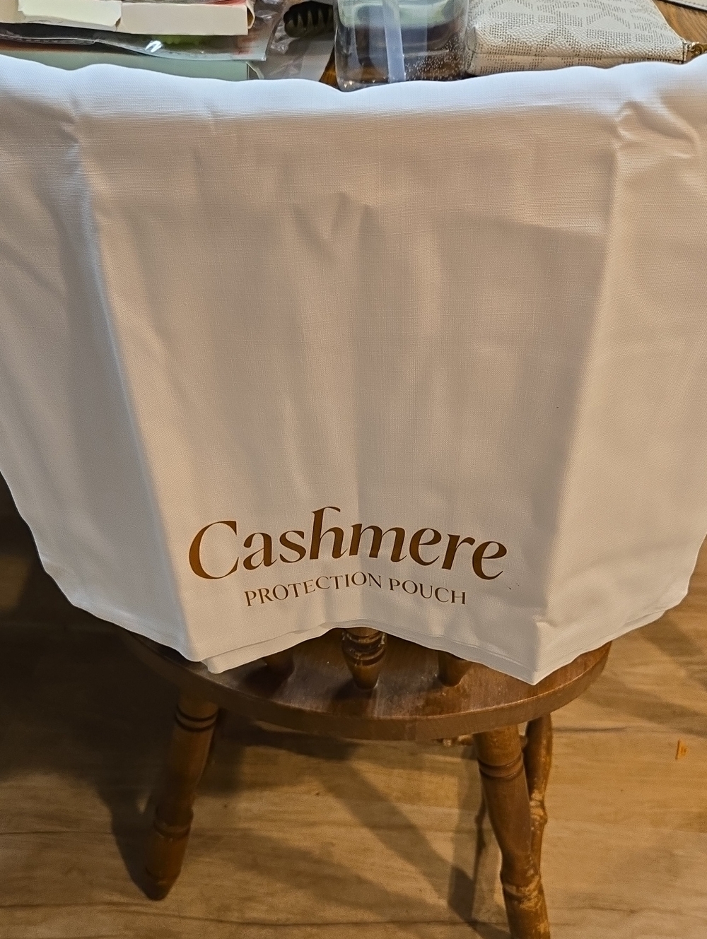 New Cashmere Wool Sweater Storage Bag Pouch Set with integrated Cedar Wood